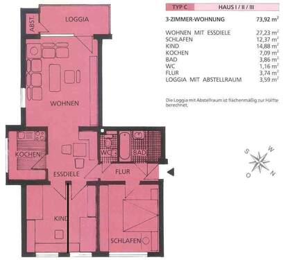 2 2 2-Zimmer-Wohnung, 73,92 qm - 