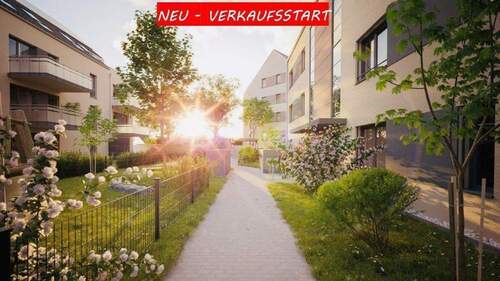  Gartenansicht.jpg - 4 Zimmer Terrassenwohnung zum Kaufen in Nürnberg