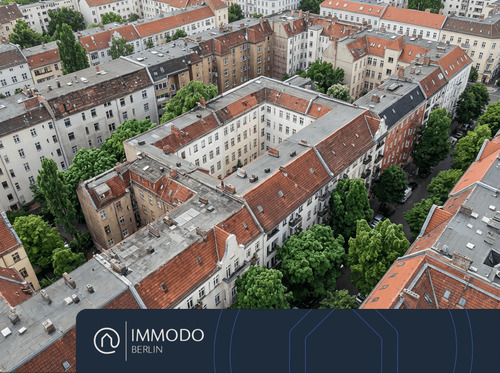 Luftbild - ??? Dachgeschossrohling am Tempelhofer Feld - 2 Einheiten mit ca. 160 m² Wohnfläche & Baugenehmigung