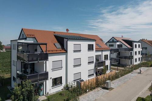 Außenansicht Süd - Neue 3-Zimmer-Erdgeschosswohnung