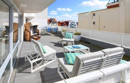 Südbalkon - Sonne trifft Meer - unweit vom Strand entfernt mit riesiger Süd-Terrasse