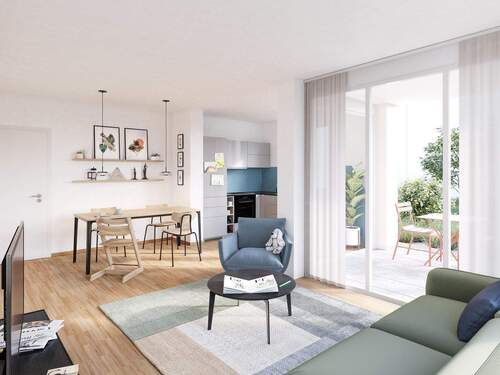 Unverbindliche Innenvisualisierung - 3 Zimmer Etagenwohnung in Freiburg