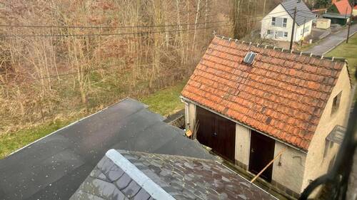 Blick vom Obergeschoss auf das Nebengebäude - 