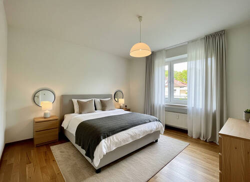 Schlafzimmer - virtuell möbliert - 