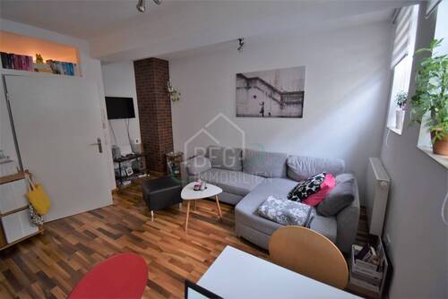 Wohnzimmer - Etagenwohnung mit 46,80 m&sup2; in Schwäbisch Hall zur Miete