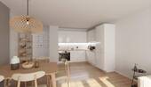 Die offene Wohnküche lädt zum gemeinsamen Kochen ein - 4 Zimmer Etagenwohnung in Frankfurt (Oder)
