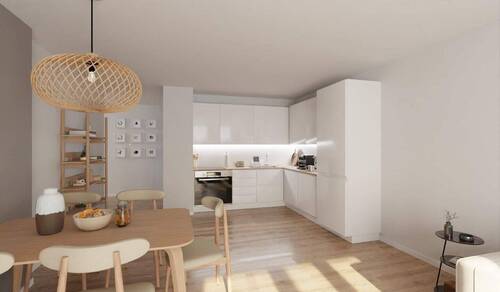 Die offene Wohnküche lädt zum gemeinsamen Kochen ein - 4 Zimmer Etagenwohnung in Frankfurt (Oder)