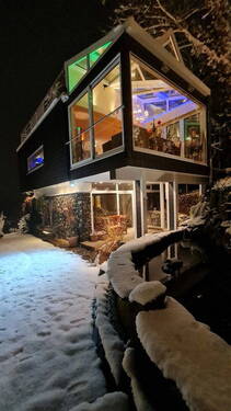 Blick vom Teich Winter - 