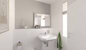 Komfortables Gäste-WC im Erdgeschoss - 5 Zimmer Reihenmittelhaus in Langen