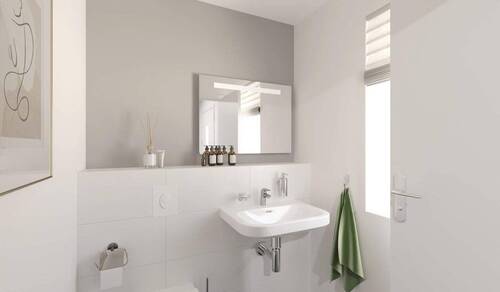 Komfortables Gäste-WC im Erdgeschoss - 5 Zimmer Reihenmittelhaus in Langen