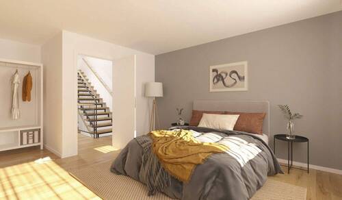 Helles und komfortables Schlafzimmer - 