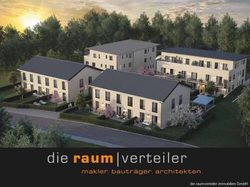 Außenvisualisierung - 3-Zi.-EG-Neubauwohnung in Bruckmühl-140 m² Südwest-Garten, TG & Aufzug