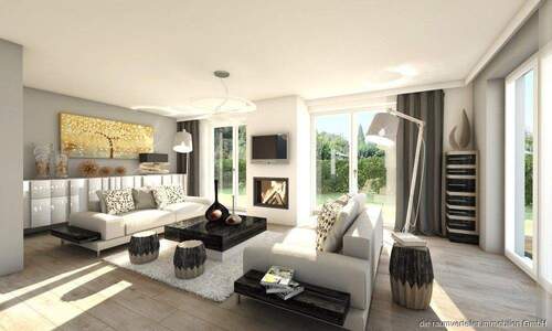 Visualisierung Wohnbereich - 3 Zimmer Etagenwohnung in Bruckmühl