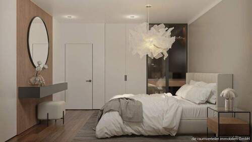 Visualisierung Schlafzimmer - Etagenwohnung mit 90,50 m&sup2; in Bruckmühl zum Kaufen