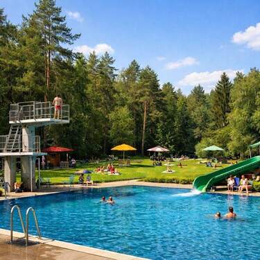 Waldschwimmbad Geretsried KI Bild - 