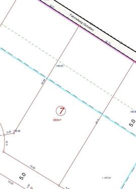 Grundstück Planauschnitt Teifläche 7 - 