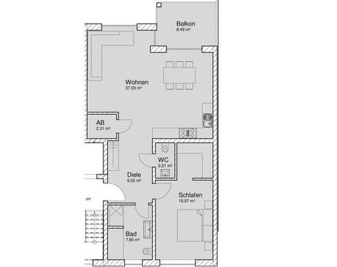 Punkt_Wohnung 3 - 2 Zimmer Etagenwohnung in Braubach
