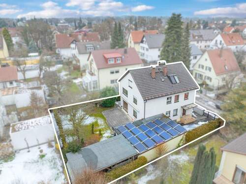 Drohnenaufnahme Anwesen - Einfamilienhaus mit 221,60 m&sup2; in München zum Kaufen