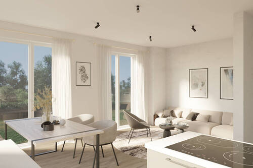 Visualisierung Wohn-/Essbereich - 3 Zimmer Etagenwohnung in Norderstedt