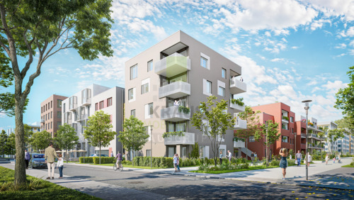 Visualisierung - Neubauprojekt 'KALEIDOSKOP - ZUHAUSE. NEU GEDACHT' 3-Zimmer-Eigentumswohnung