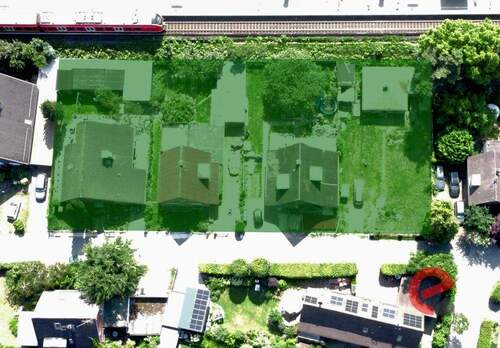 Bild 1 - ZWEI ZUSAMMENLIEGENDE GRUNDSTÜCKE IN HAMBURG-EIDELSTEDT - FÜR MEHRFAMILIENHAUS, S-BAHN FUSSLÄUFIG!