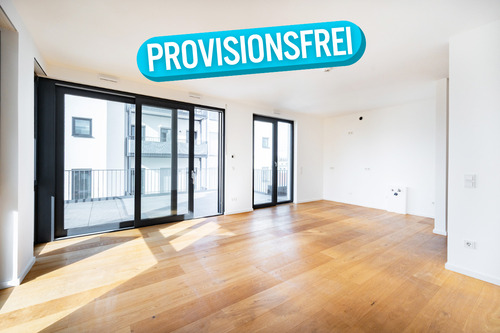 Wohnbereich und Küche - PROVISIONSFREI: Moderne 3-Zimmer-Wohnung mit Dachterrasse in Offenbach