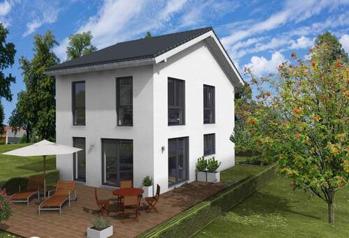 Visualisierung Rückansicht - 4 Zimmer Doppelhaushälfte in Wesseling / Urfeld