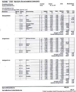 Wohnflächenberechnung - 