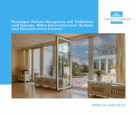 Titelbild - Flottbek - Sonniger Atrium-Bungalow mit Teilkeller und Garage in gefragter Nachbarschaft!