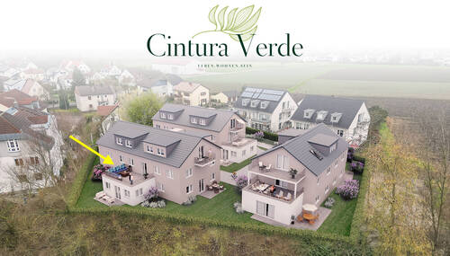 Wohnung 9 - Illustration - NEUBAU: Ingolstadt-Süd (Hundszell) 3-ZKB-Wohnung im 1. OG mit Aufzug und Süd-Dachterrasse (26,87m²!)