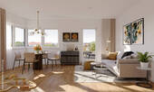 Innenvisualisierung Wohnzimmer 4 Zimmer - 