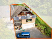 Titelbild - Frontansicht - Stadtnah im Grünen - großes Haus mit Garten, Galerie und Doppelgarage