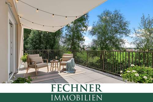 Balkon_Sommer - Erstbezug - KfW-40 - XXL-Balkon - kurzfristig verfügbar - traumhafte Lage am Ende einer Sackgasse!