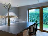 Showroom mit Blick in den Garten - 