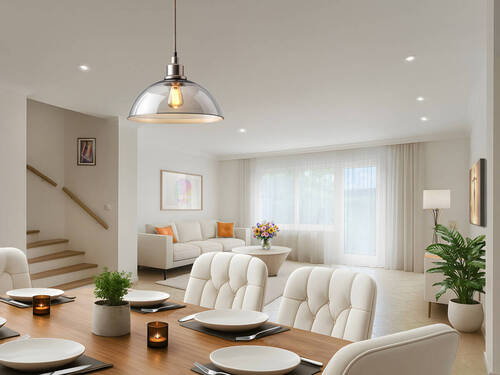 VISIO-EG-Wohn-Esszimmer_a - Schönes Reihenendhaus mit Garten, Garage und Stellplatz in Nürnberg-Gebersdorf