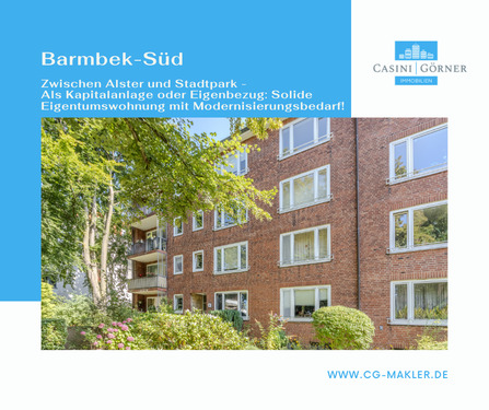 Titelbild - Zwischen Alster und Stadtpark: Solide Eigentumswohnung mit Renovierungsbedarf!