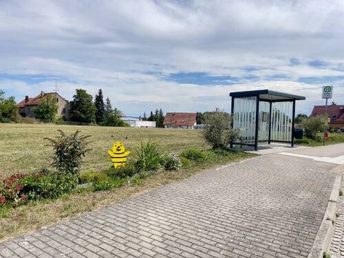Bushaltestelle vor der Tür (Richtung Weixdorf) - 