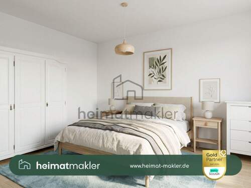 Schlafzimmer eingerichtet - 