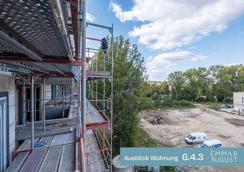 Ausblick 6.4.3_1 - Südloggia & großzügiger Wohnbereich - lichtdurchflutete 3-Zimmer-Wohnung mit modernem Komfort