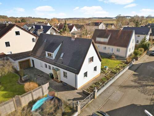 Luftaufnahme Nordwest - Grundstück in Kösching