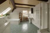 Badezimmer DG (KI-bereinigt) - 7 Zimmer Mehrfamilienhaus, Wohnhaus in Börnichen/Erzgebirge