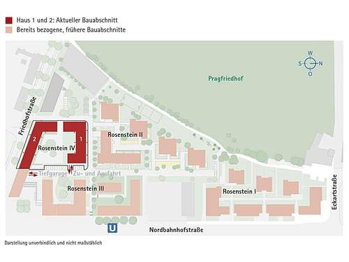 Lageplan sämtlicher Bauabschnitte - 