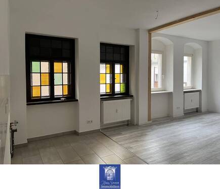 Wohnen, Küche - Raffinierte Wohnung mit großer Terrasse und edlem Tageslichtbad!