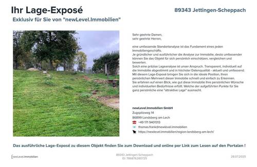 Hinweis auf das Lage-Exposé - 