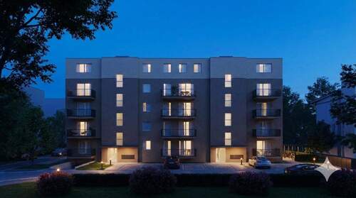 Ansicht bei Nacht - savoir vivre - neues Bauvorhaben in der Lichtstadt Jena