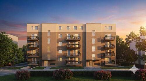 Ansicht bei Dämmerung - savoir vivre - neues Bauvorhaben in der Lichtstadt Jena