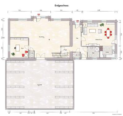 Aufteilung Erdgeschoss - 