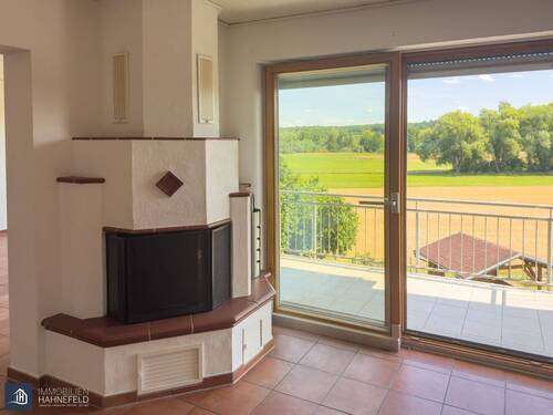 Kaminofen mit Block zur Loggia - 