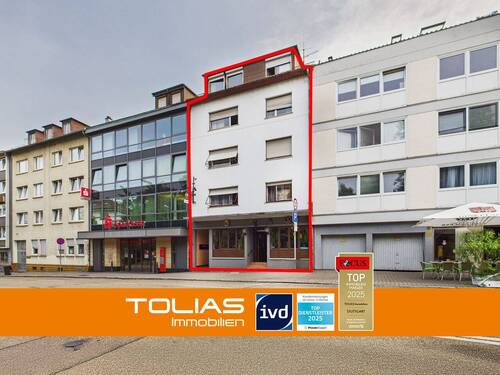 Titelbild - Top-Investition in Pforzheim: Solides Wohn- und Geschäftshaus mit zusätzlichem Entwicklungsspielraum