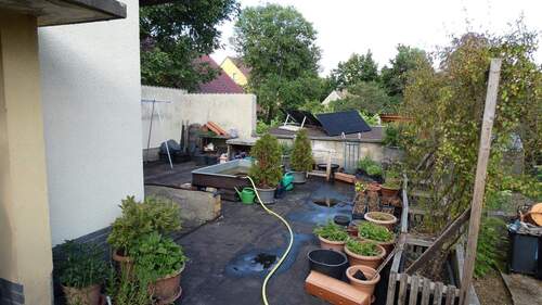 Erweiterung der Terrasse / über der Garage mit Zugang zum Keller - 